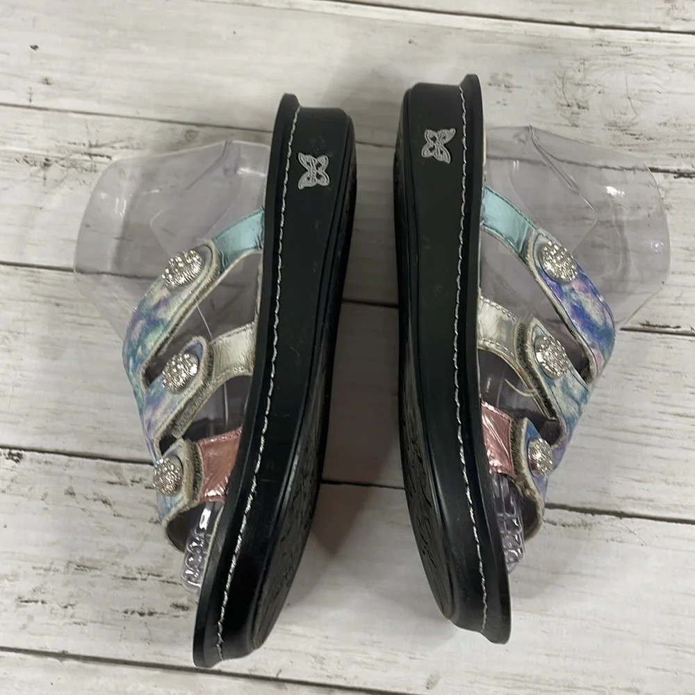 Alegria Venice Impressionista Pastel Watercolor Look Sandals Size 8-8.5